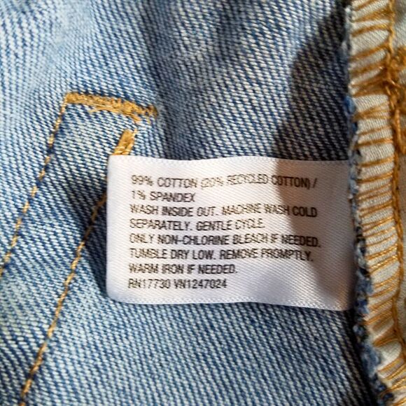 Wild Fable Super High Rise Straight Jeans Women's 6 Button Fly Distressed Ripped - Picture 3 of 4